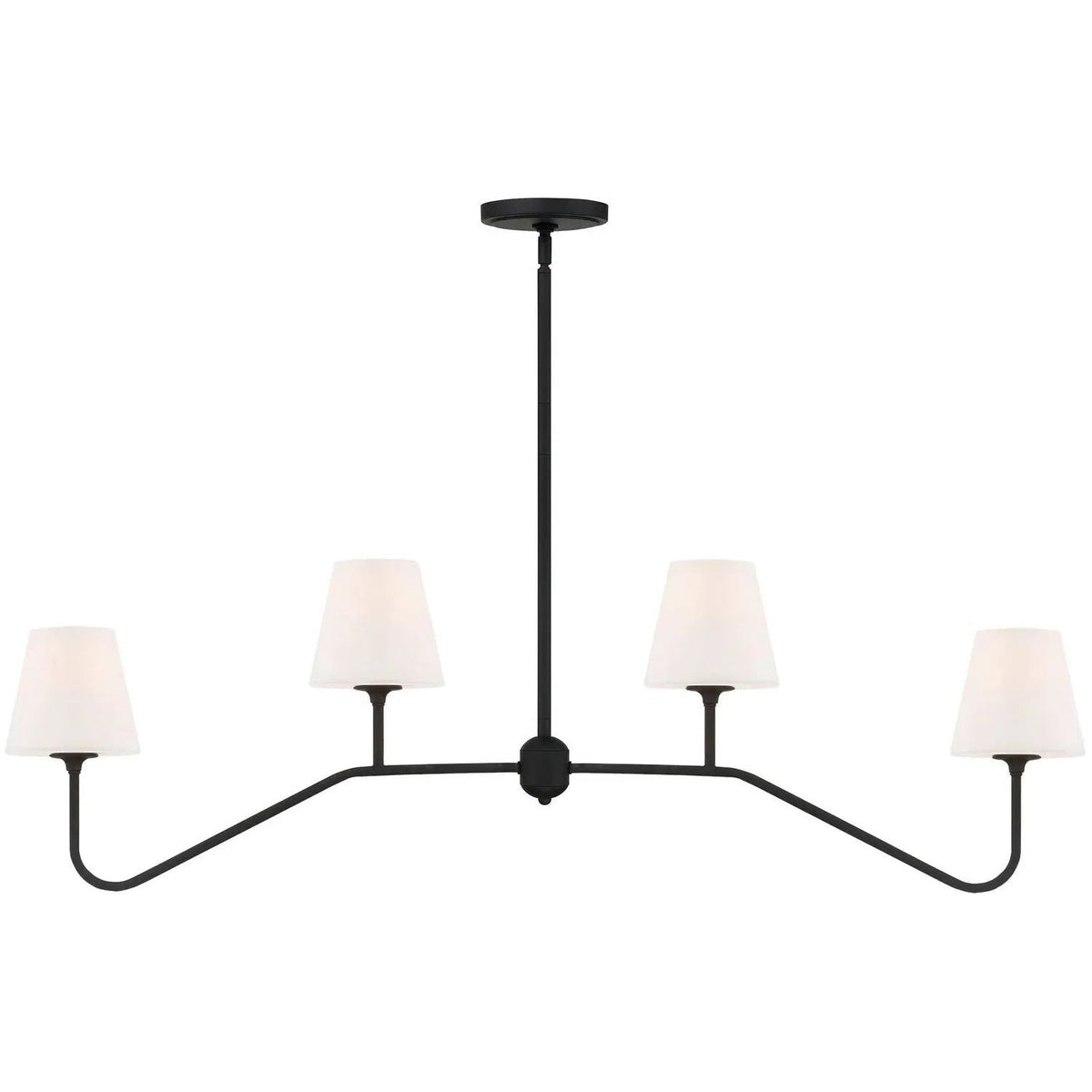 Crystorama - KEE-A3004-BF - Four Light Chandelier - Keenan - Black Forged