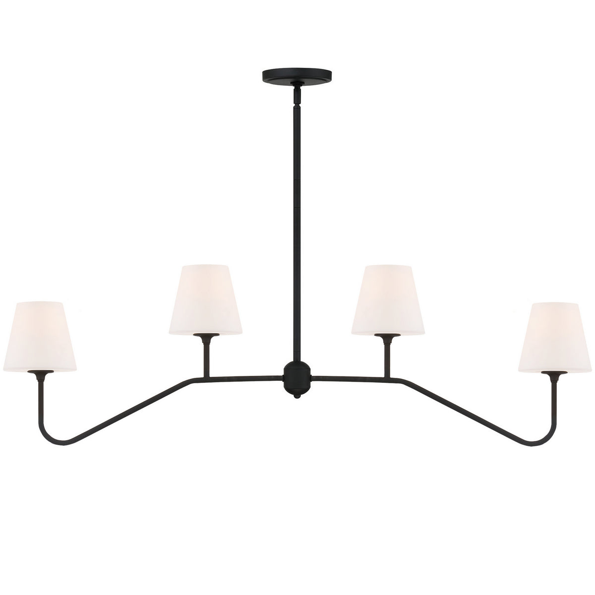 Crystorama - KEE-A3004-BF - Four Light Chandelier - Keenan - Black Forged