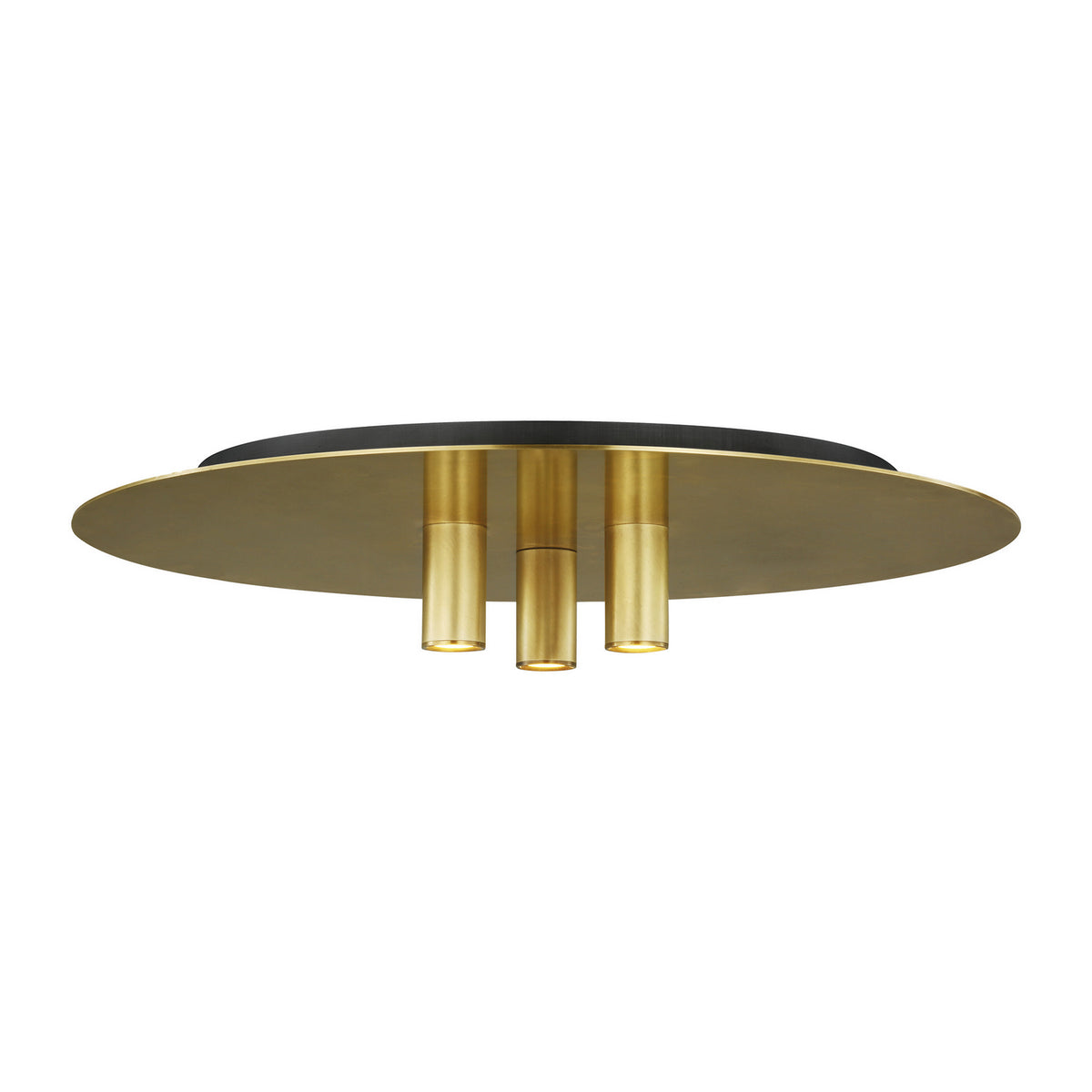 Visual Comfort Modern - 700FMPNT16NB-LED930-277 - LED Flush Mount - Ponte - Natural Brass