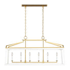 Visual Comfort Studio Canada - CC1586MWTBBS - Six Light Linear Lantern - Carlow - Matte White