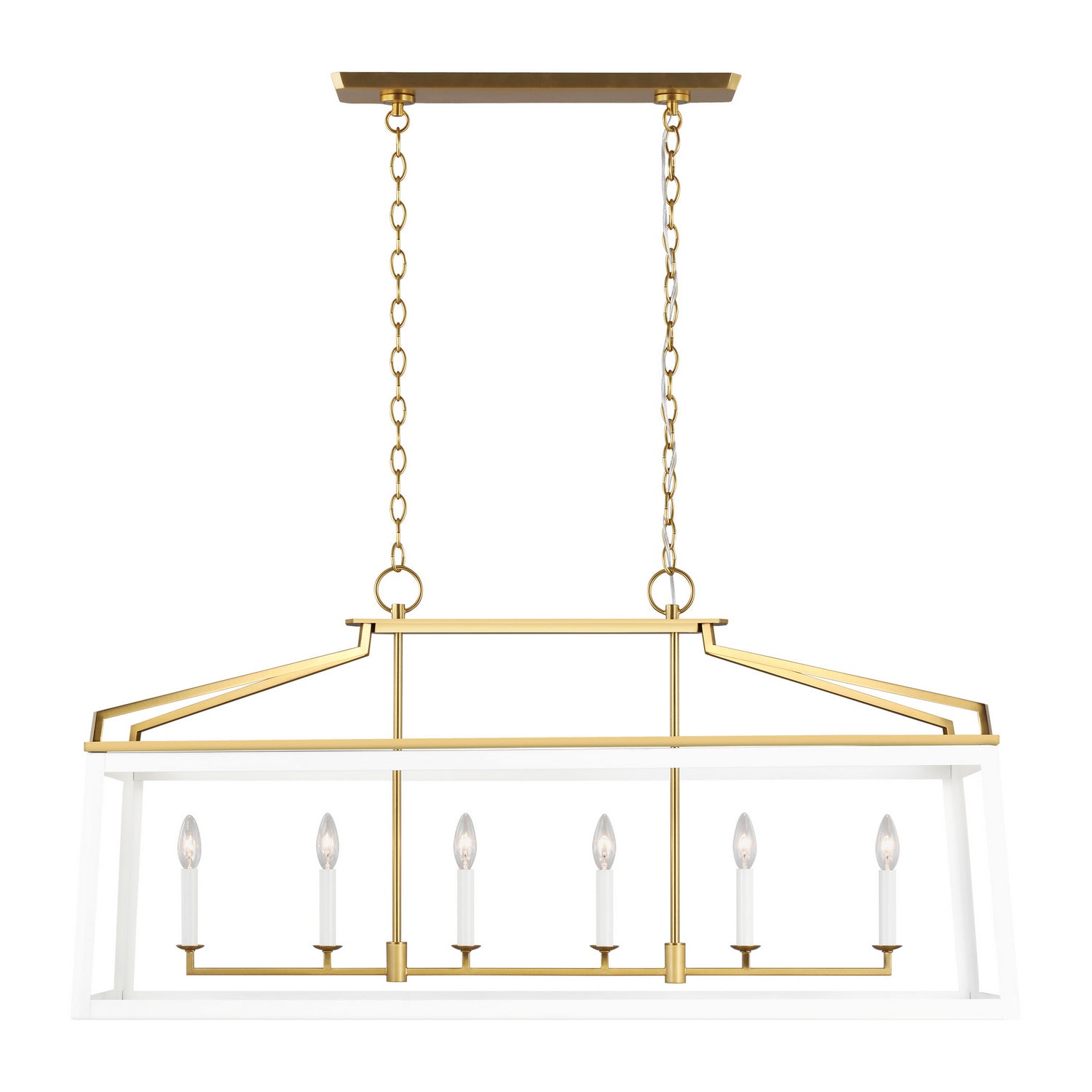 Visual Comfort Studio Canada - CC1586MWTBBS - Six Light Linear Lantern - Carlow - Matte White