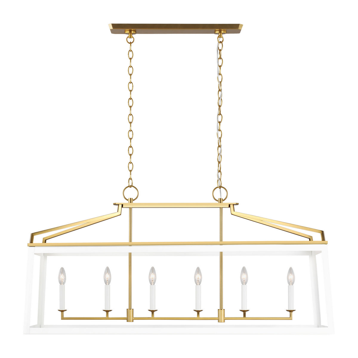 Visual Comfort Studio Canada - CC1586MWTBBS - Six Light Linear Lantern - Carlow - Matte White