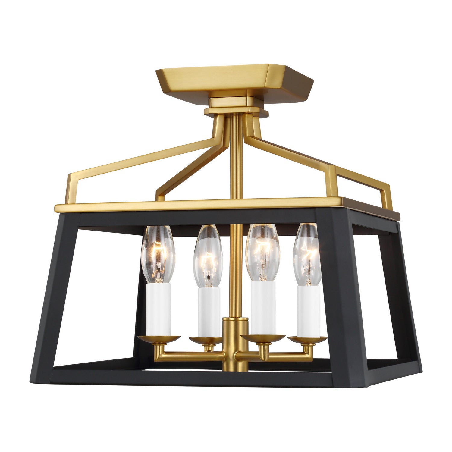 Visual Comfort Studio Canada - CF1084MBKBBS - Four Light Flush Mount - Carlow - Midnight Black