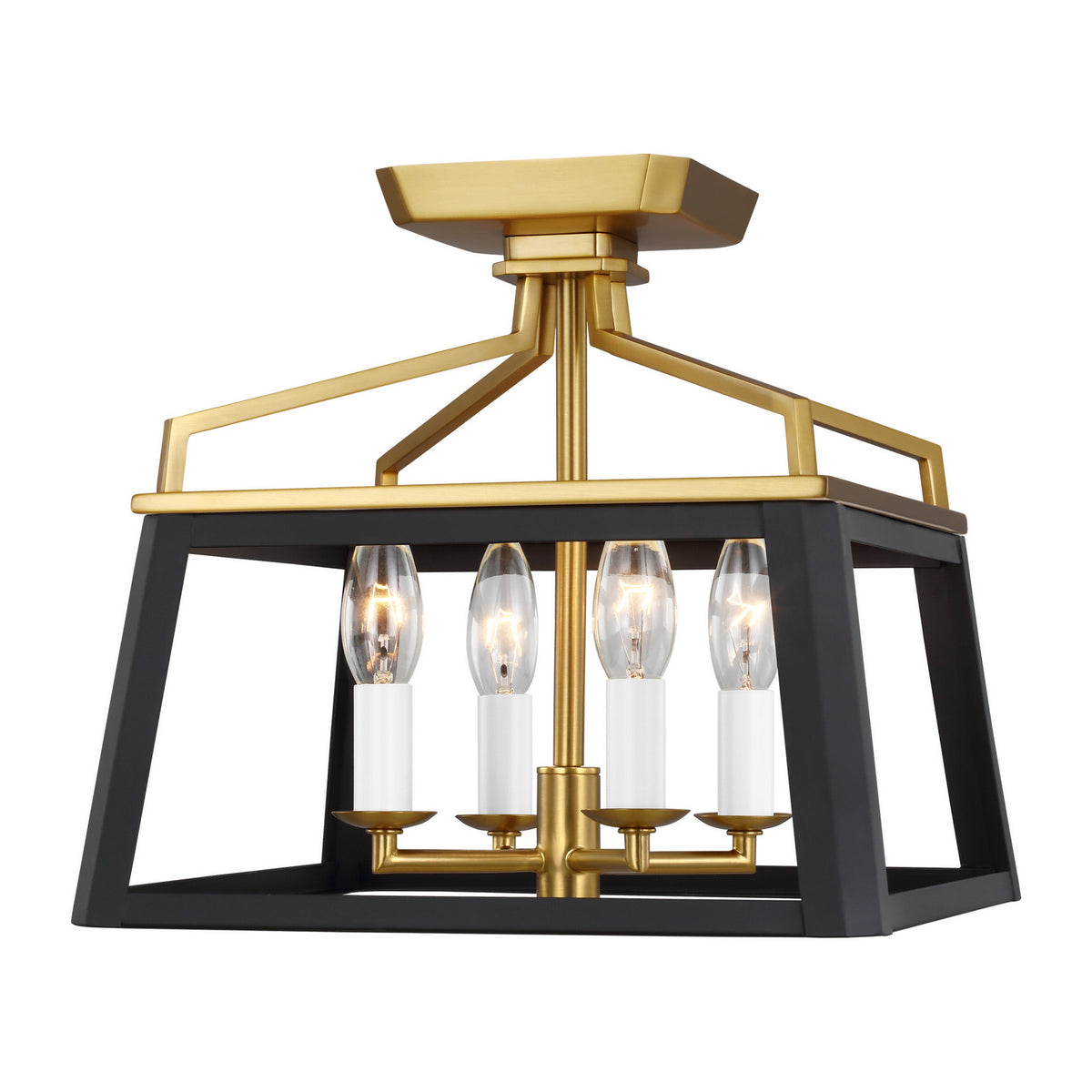 Visual Comfort Studio Canada - CF1084MBKBBS - Four Light Flush Mount - Carlow - Midnight Black