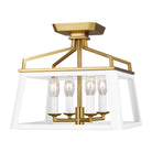 Visual Comfort Studio Canada - CF1084MWTBBS - Four Light Flush Mount - Carlow - White Matte