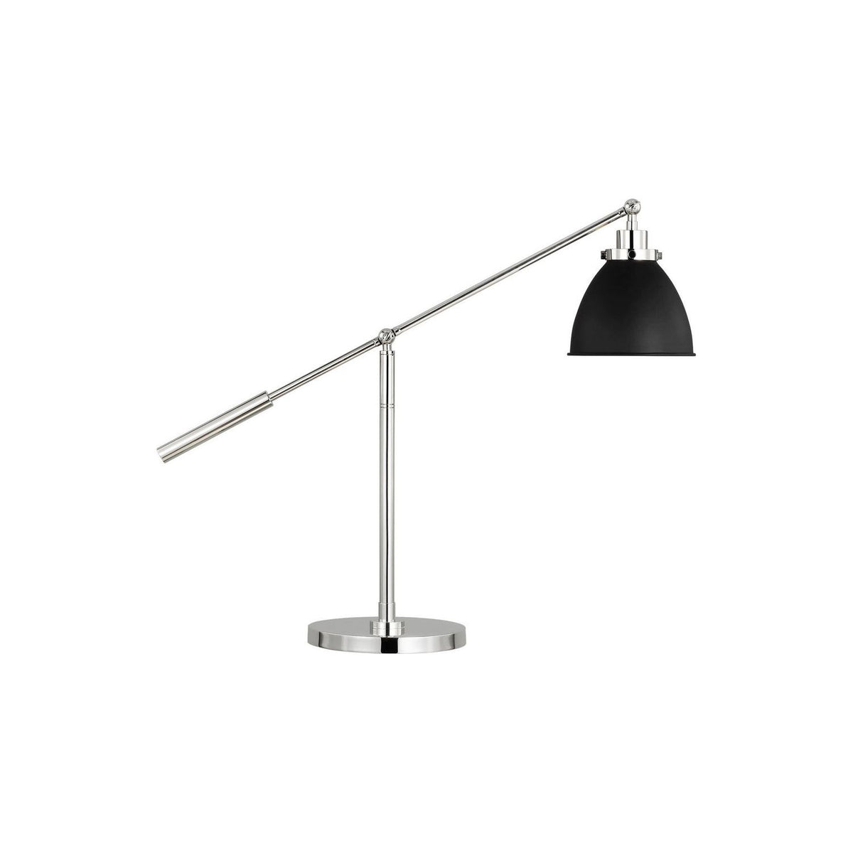 Visual Comfort Studio Canada - CT1101MBKPN1 - One Light Desk Lamp - Wellfleet - Midnight Black and Polished Nickel