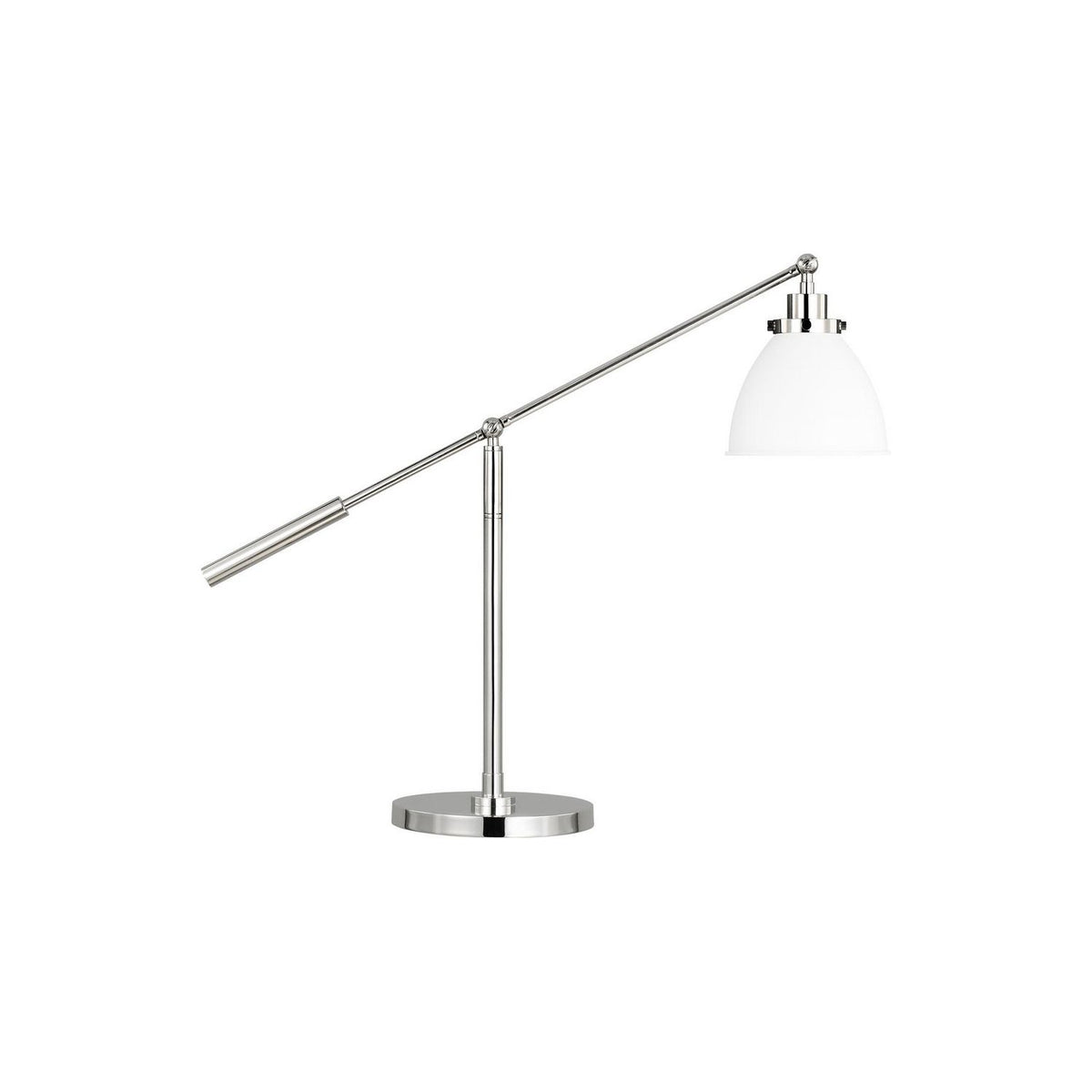 Visual Comfort Studio Canada - CT1101MWTPN1 - One Light Desk Lamp - Wellfleet - Matte White and Polished Nickel