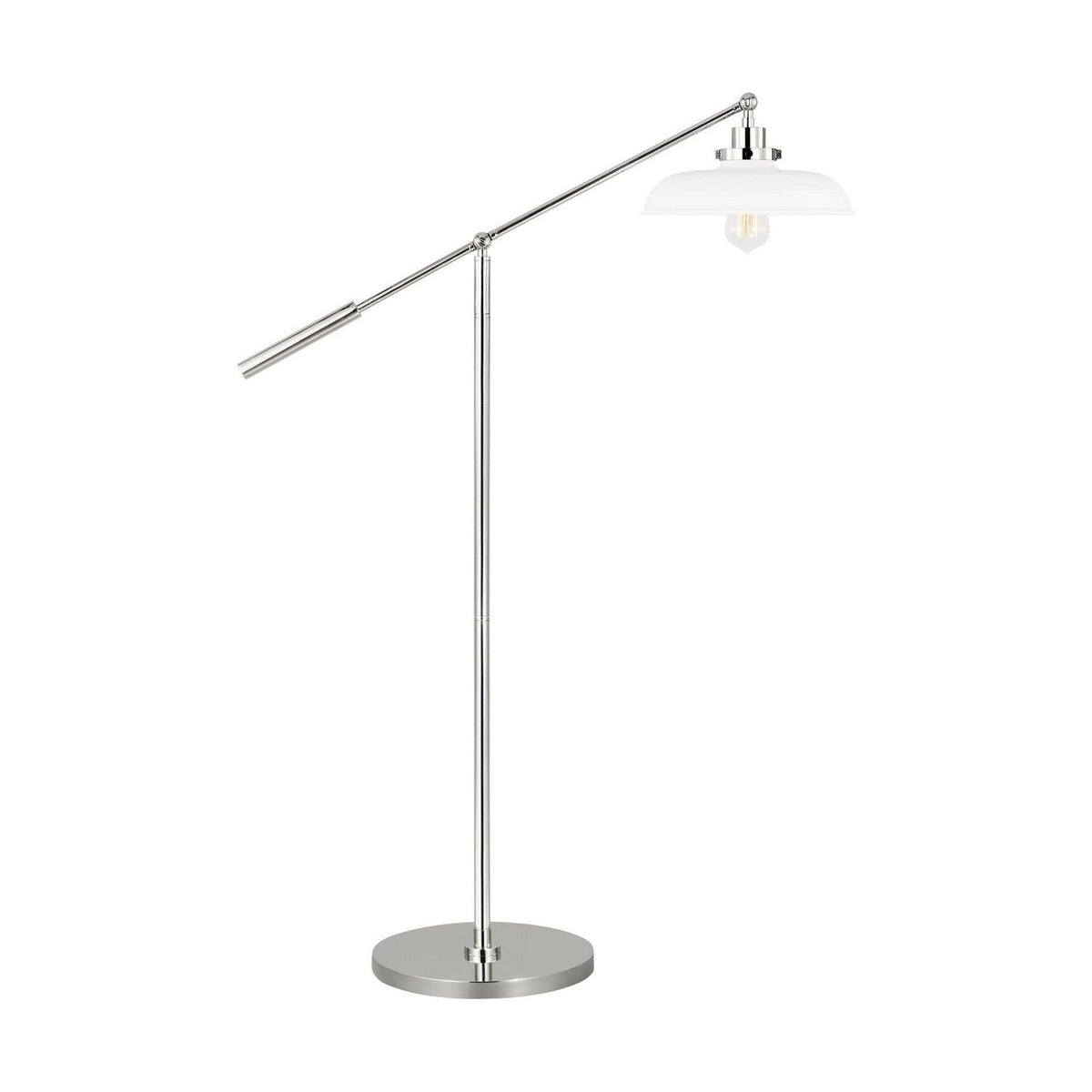 Visual Comfort Studio Canada - CT1141MWTPN1 - One Light Floor Lamp - Wellfleet - Matte White and Polished Nickel