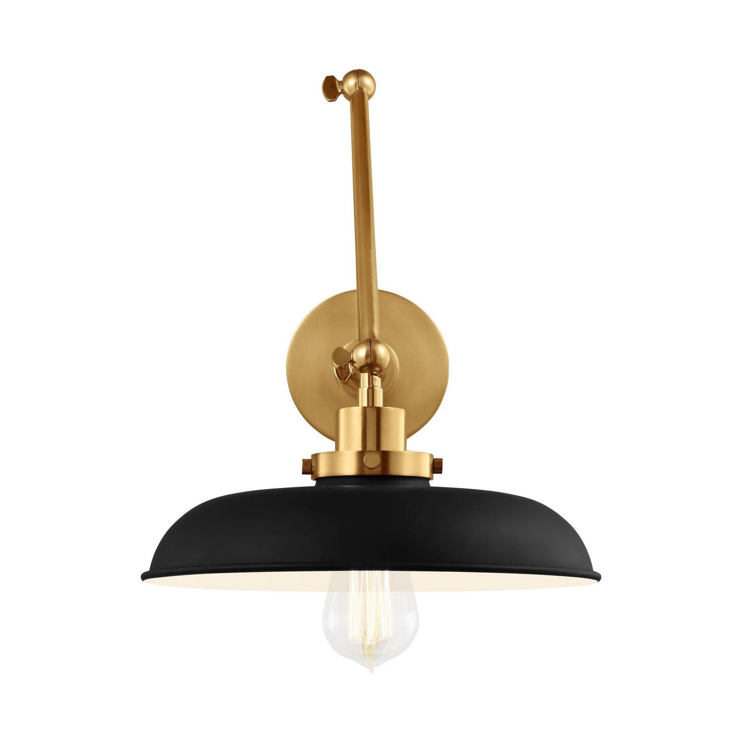 Visual Comfort Studio Canada - CW1171MBKBBS - One Light Wall Sconce - Wellfleet - Midnight Black and Burnished Brass