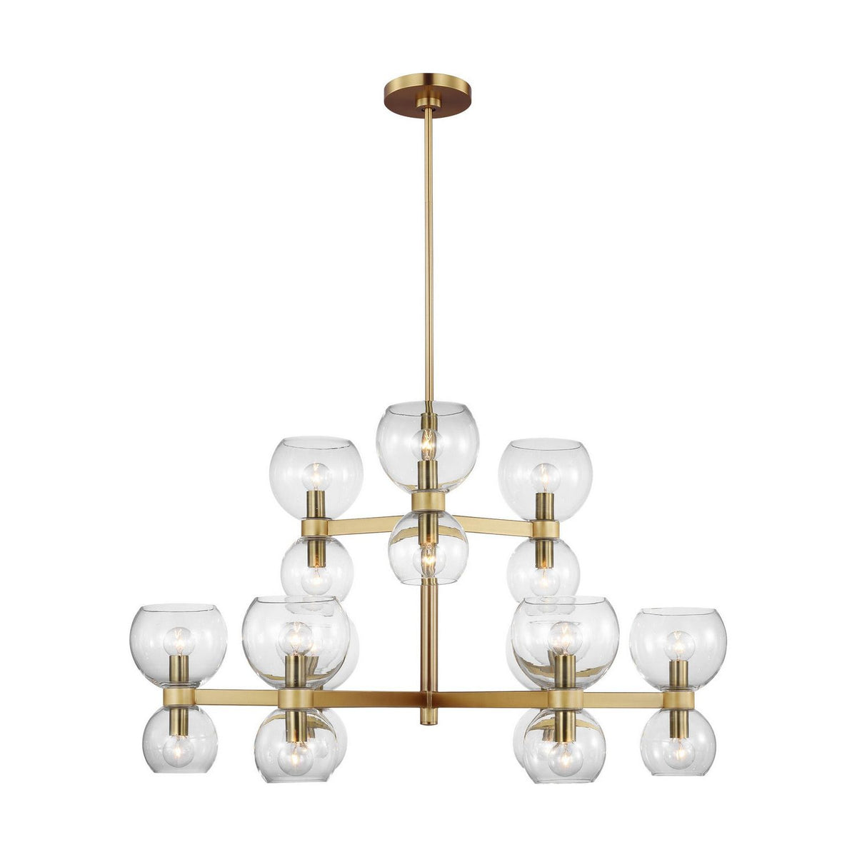 Visual Comfort Studio Canada - KSC10018BBSCG - 18 Light Chandelier - Londyn - Burnished Brass with Clear Glass