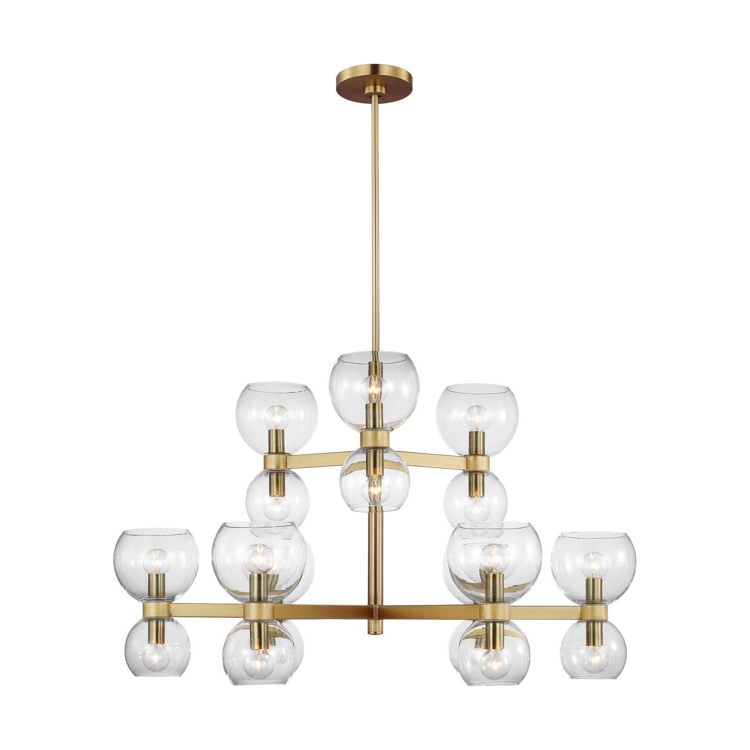 Visual Comfort Studio Canada - KSC10018BBSCG - 18 Light Chandelier - Londyn - Burnished Brass with Clear Glass