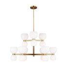 Visual Comfort Studio Canada - KSC10018BBSMG - 18 Light Chandelier - Londyn - Burnished Brass with Milk White Glass