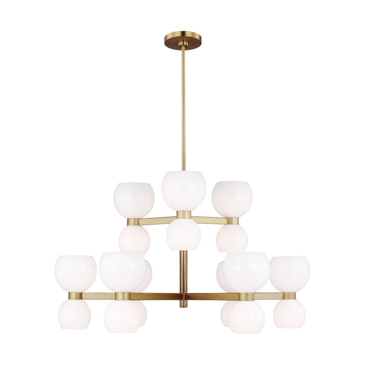 Visual Comfort Studio Canada - KSC10018BBSMG - 18 Light Chandelier - Londyn - Burnished Brass with Milk White Glass