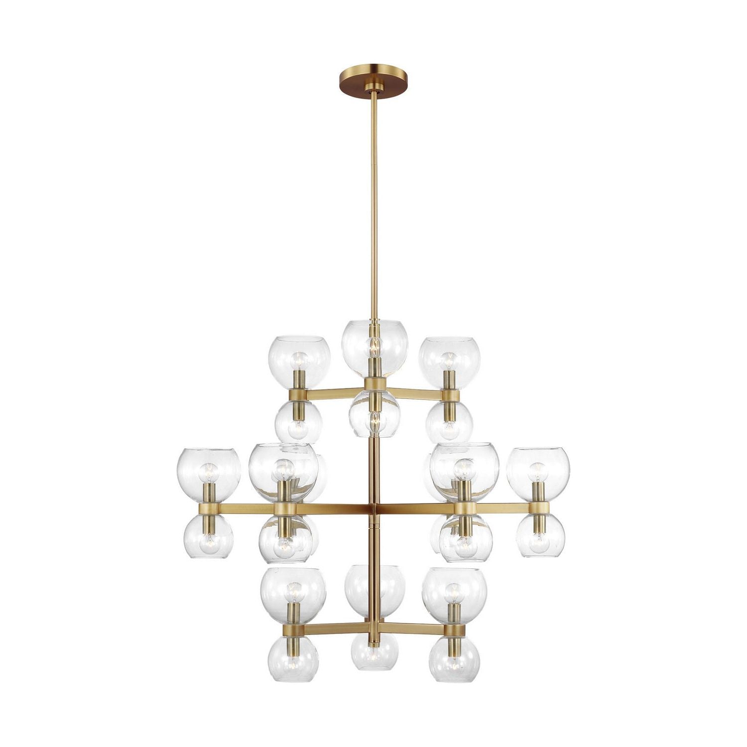 Visual Comfort Studio Canada - KSC10124BBSCG - 24 Light Chandelier - Londyn - Burnished Brass with Clear Glass