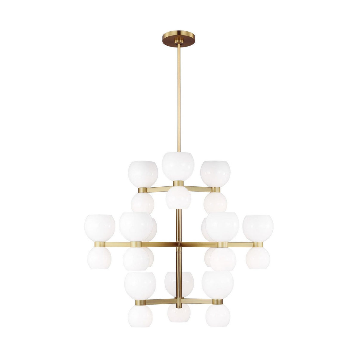 Visual Comfort Studio Canada - KSC10124BBSMG - 24 Light Chandelier - Londyn - Burnished Brass with Milk White Glass