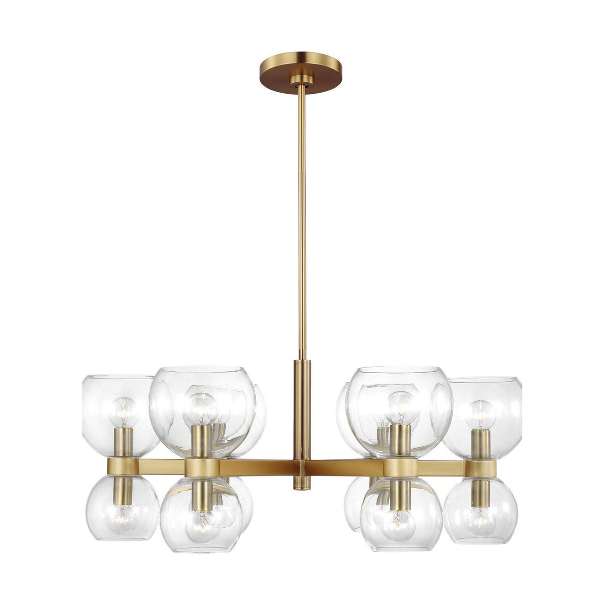Visual Comfort Studio Canada - KSC10212BBSCG - Six Light Chandelier - Londyn - Burnished Brass with Clear Glass