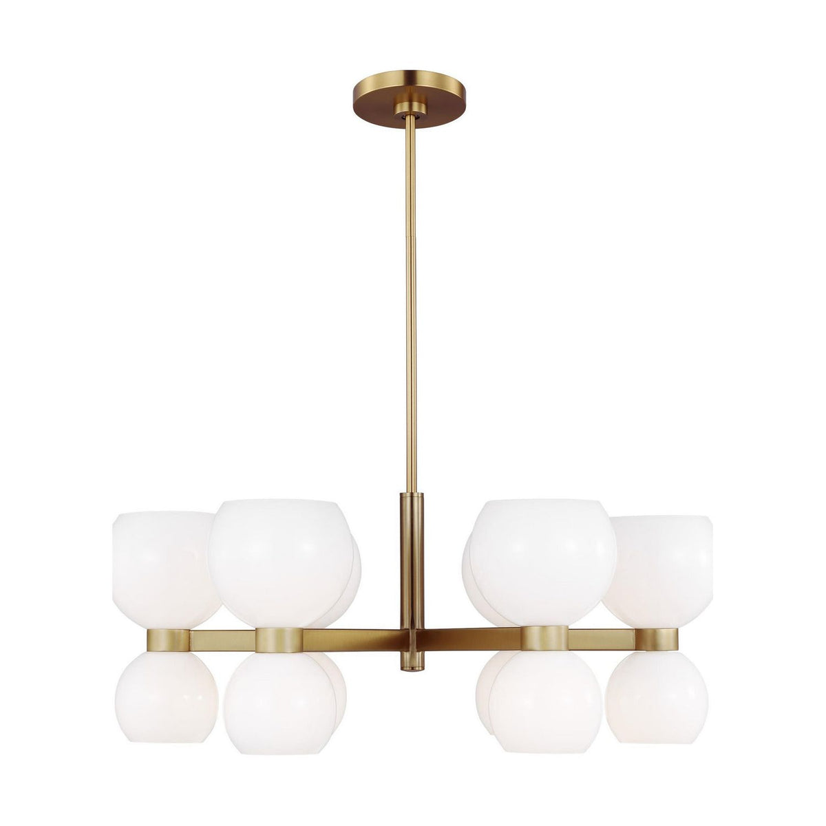 Visual Comfort Studio Canada - KSC10212BBSMG - 12 Light Chandelier - Londyn - Burnished Brass with Milk White Glass
