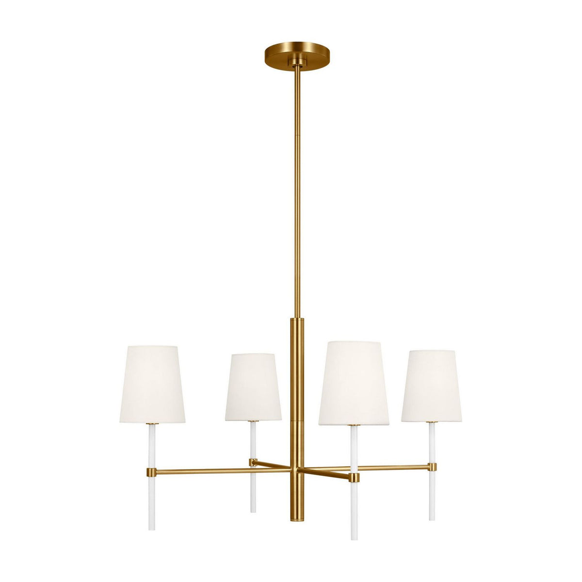 Visual Comfort Studio Canada - KSC1074BBSGW - Four Light Chandelier - Monroe - Burnished Brass