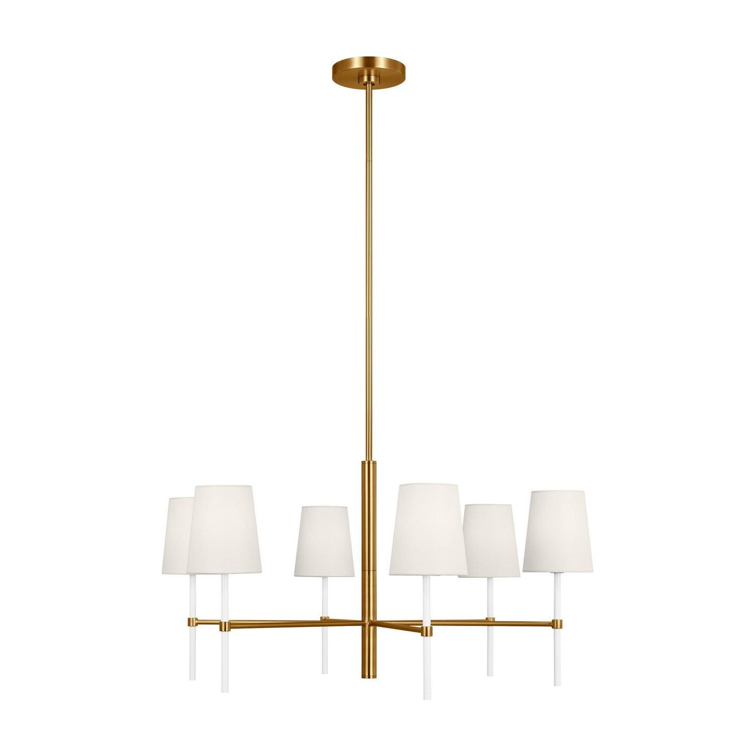 Visual Comfort Studio Canada - KSC1086BBSGW - Six Light Chandelier - Monroe - Burnished Brass