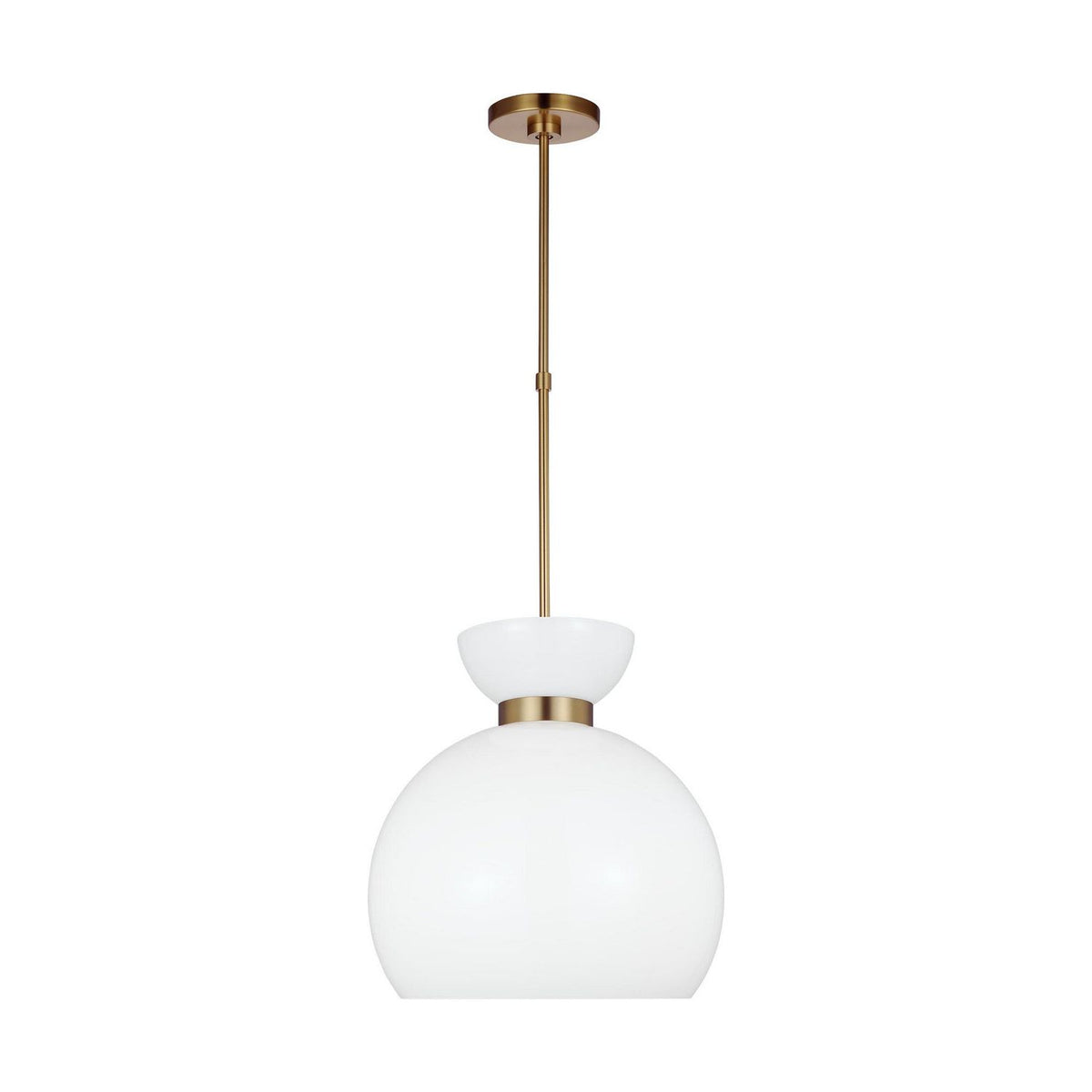 Visual Comfort Studio Canada - KSP1021BBSMG - One Light Pendant - Londyn - Burnished Brass with Milk White Glass