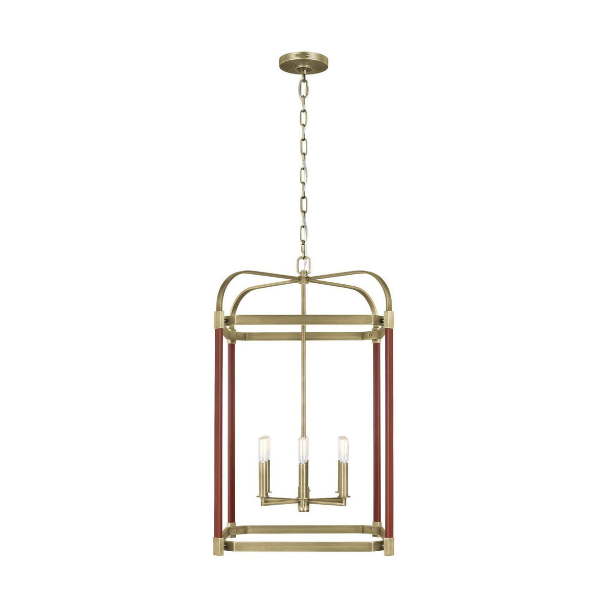 Visual Comfort Studio Canada - LC1156TWB - Six Light Lantern - Hadley - Time Worn Brass