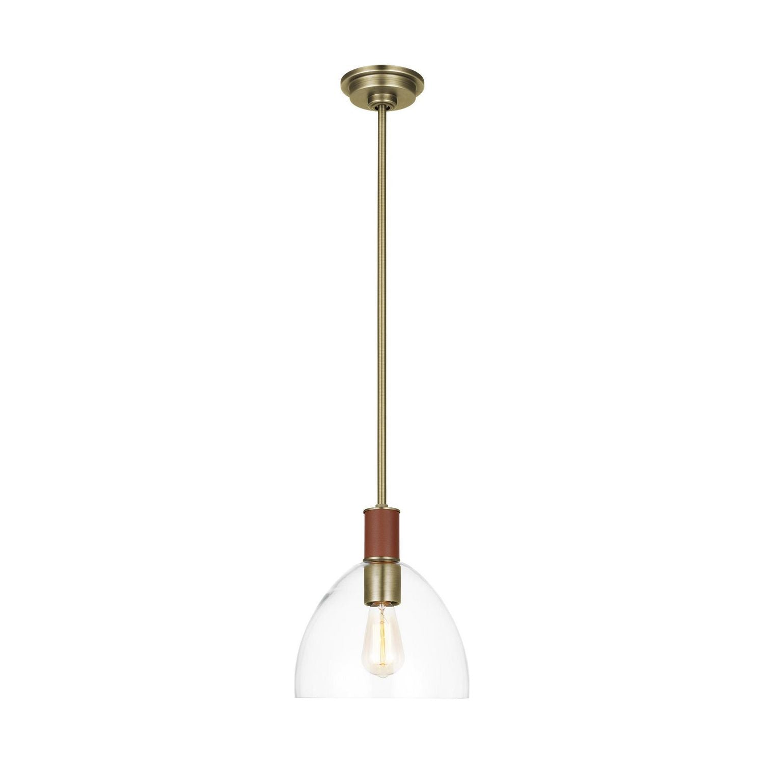Visual Comfort Studio Canada - LP1041TWBCG - One Light Pendant - Hadley - Time Worn Brass