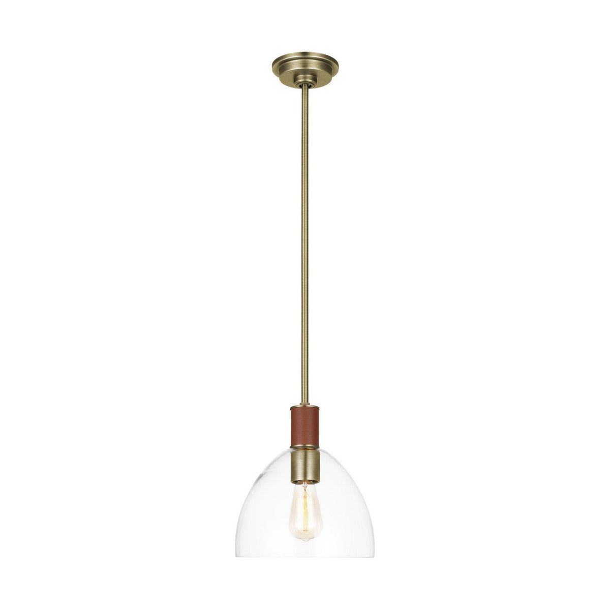 Visual Comfort Studio Canada - LP1041TWBCG - One Light Pendant - Hadley - Time Worn Brass
