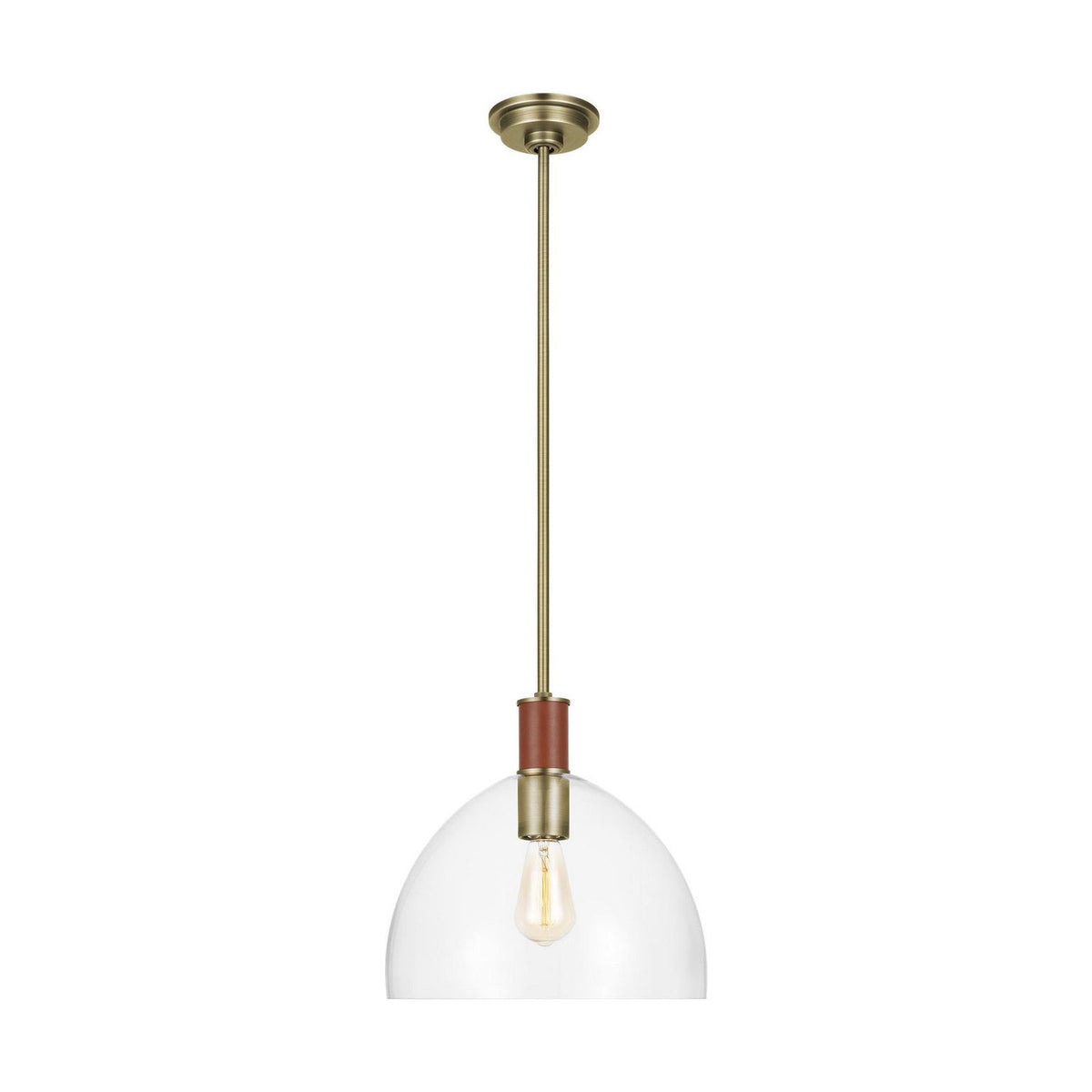 Visual Comfort Studio Canada - LP1051TWBCG - One Light Pendant - Hadley - Time Worn Brass