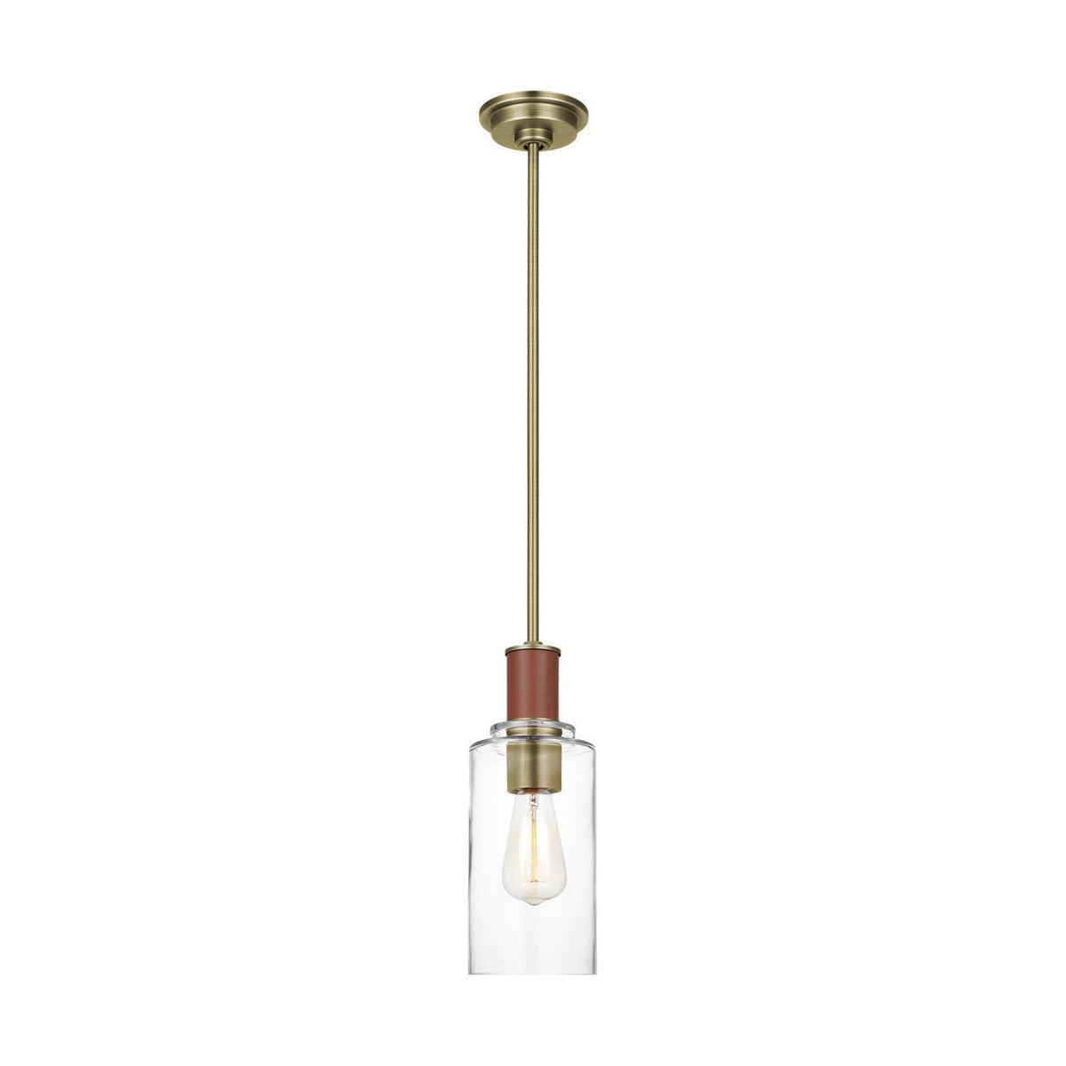 Visual Comfort Studio Canada - LP1071TWBCG - One Light Pendant - Hadley - Time Worn Brass