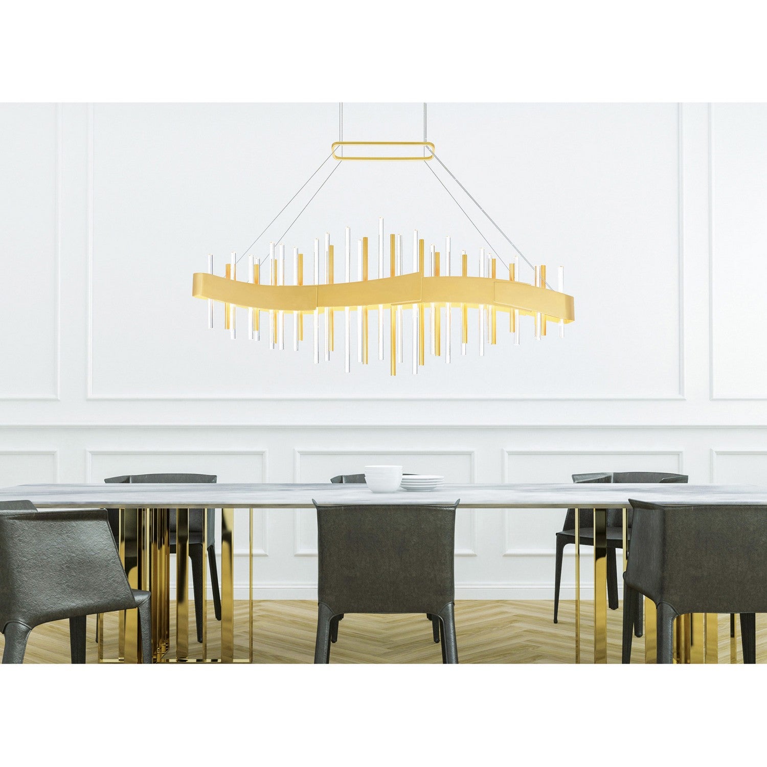 CWI Lighting Canada - 1245P40-602 - LED Chandelier - Millipede - Satin Gold
