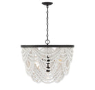 Meridian M100101GRORB Cinq Lumières Suspendu en blanc grec avec bronze huilé