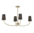 Lumière Meridian M100104NB Quatre Suspendu en laiton naturel