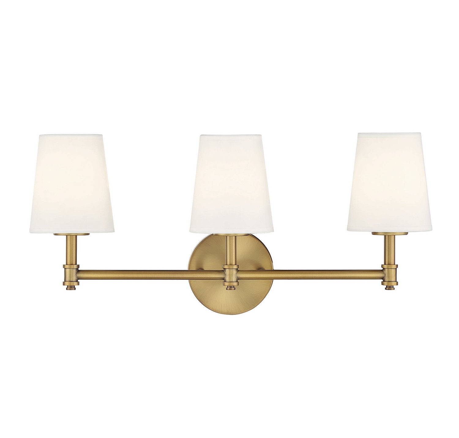 Meridian M80051NB Three Light Bathroom Vanity Light in Natural Brass