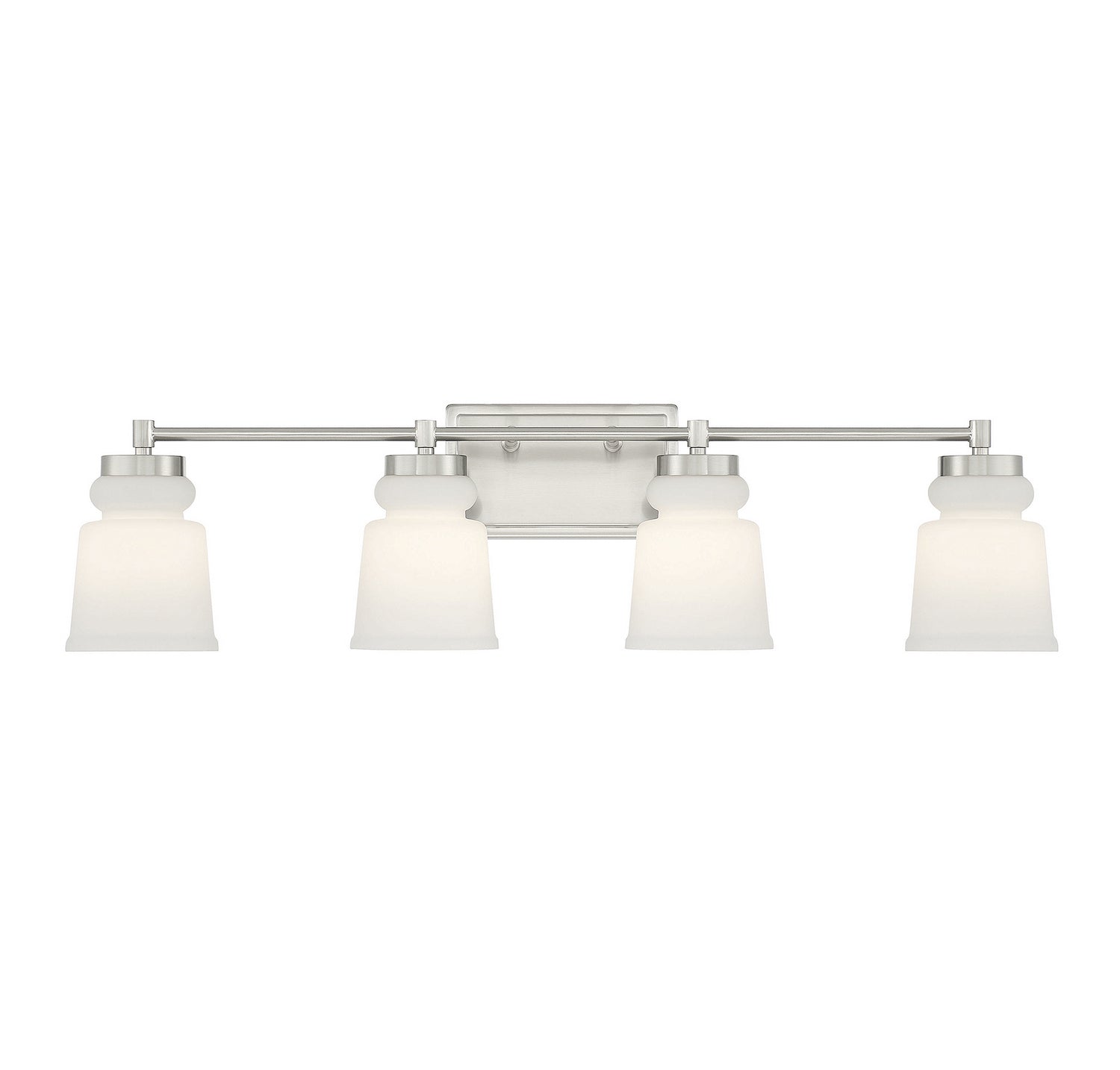 Meridian M80059BN Four Light Bathroom Vanity Light in Brushed Nickel