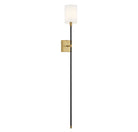 Lumière Meridian M90069BNB One Murale en noir avec des accents en laiton naturel