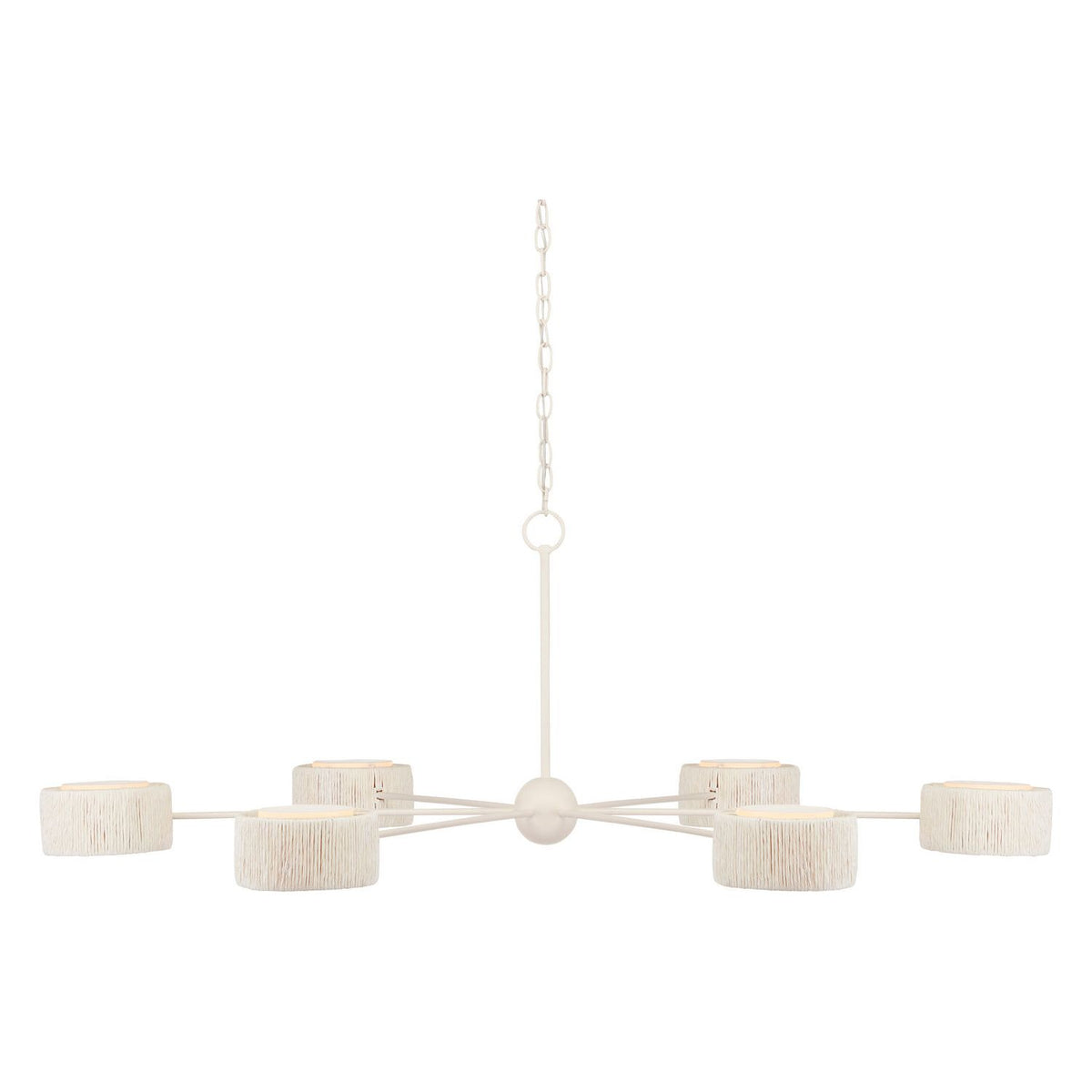 Currey and Company - 9000-0865 - Six Light Chandelier - Monreale - White
