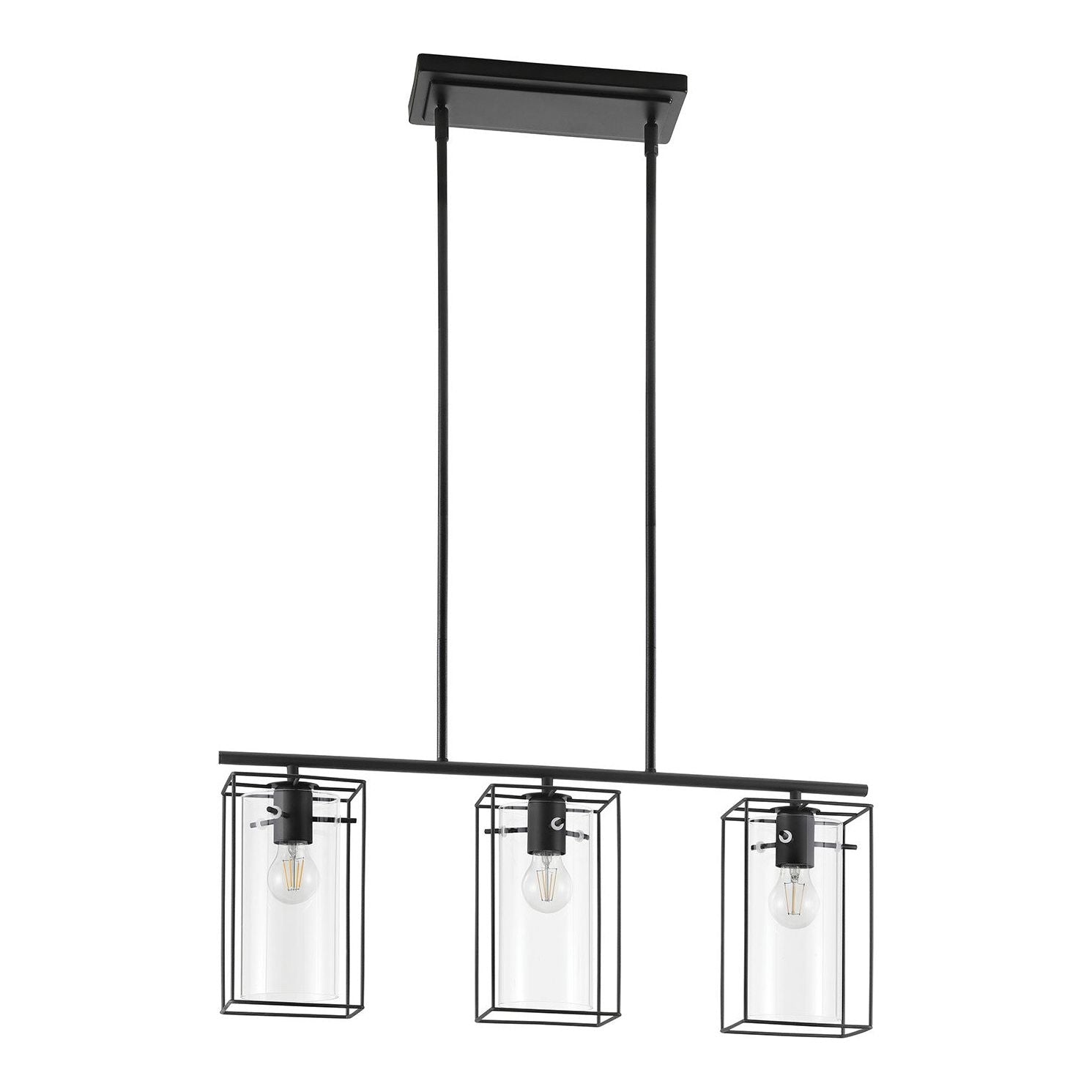 Eglo Canada - 205297A - Three Light Suspension - Loncino 1 - Black