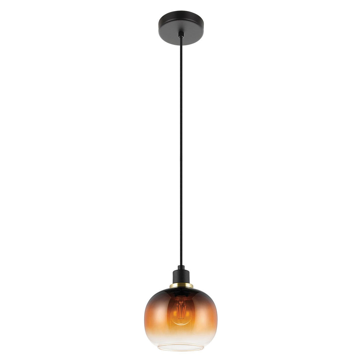 Eglo Canada - 99614A - One Light Mini Pendant - Oilella - Black & Gold