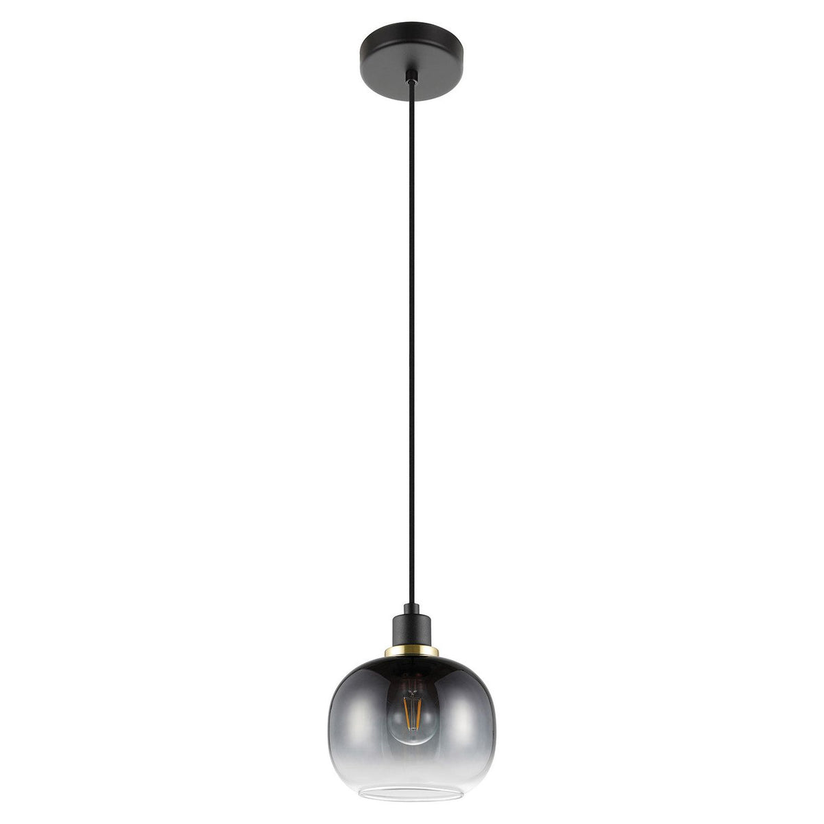 Eglo Canada - 99616A - One Light Mini Pendant - Oilella - Black & Gold