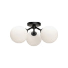 Alora Canada - SF549315MBOP - Three Light Semi-Flush Mount - Cassia - Matte Black/Opal Matte Glass