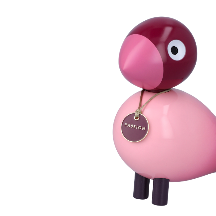Kay Bojesen 39827 Story Bird Wooden Figurine in Pink