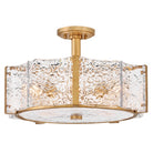 Robinet semi-encastré en verre Florian de Fredrick Ramond FR41603DA, finition laiton vieilli