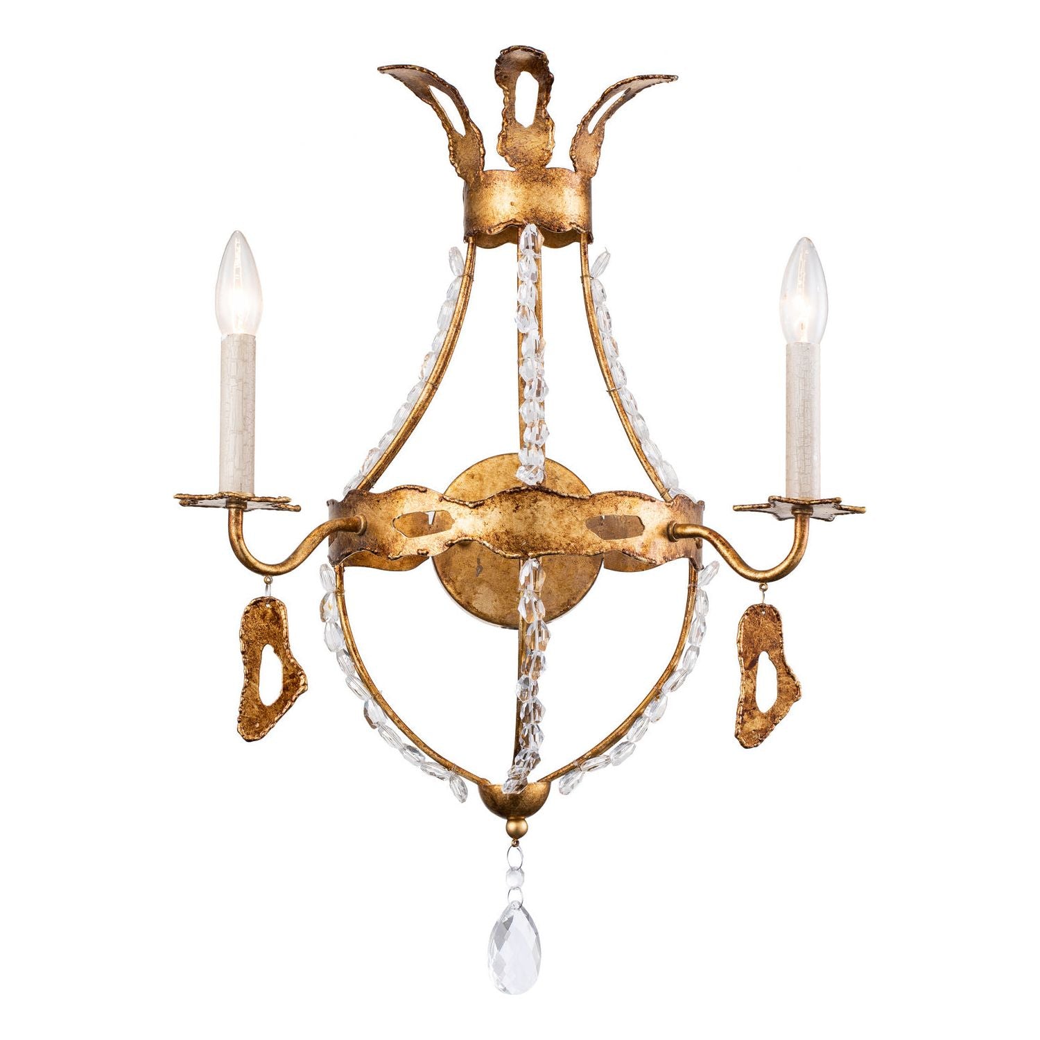 Lucas + McKearn - SC1036-2 - Two Light Wall Sconce - Monteleone - Antique Gold