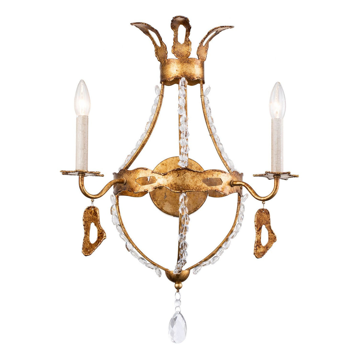 Lucas + McKearn - SC1036-2 - Two Light Wall Sconce - Monteleone - Antique Gold