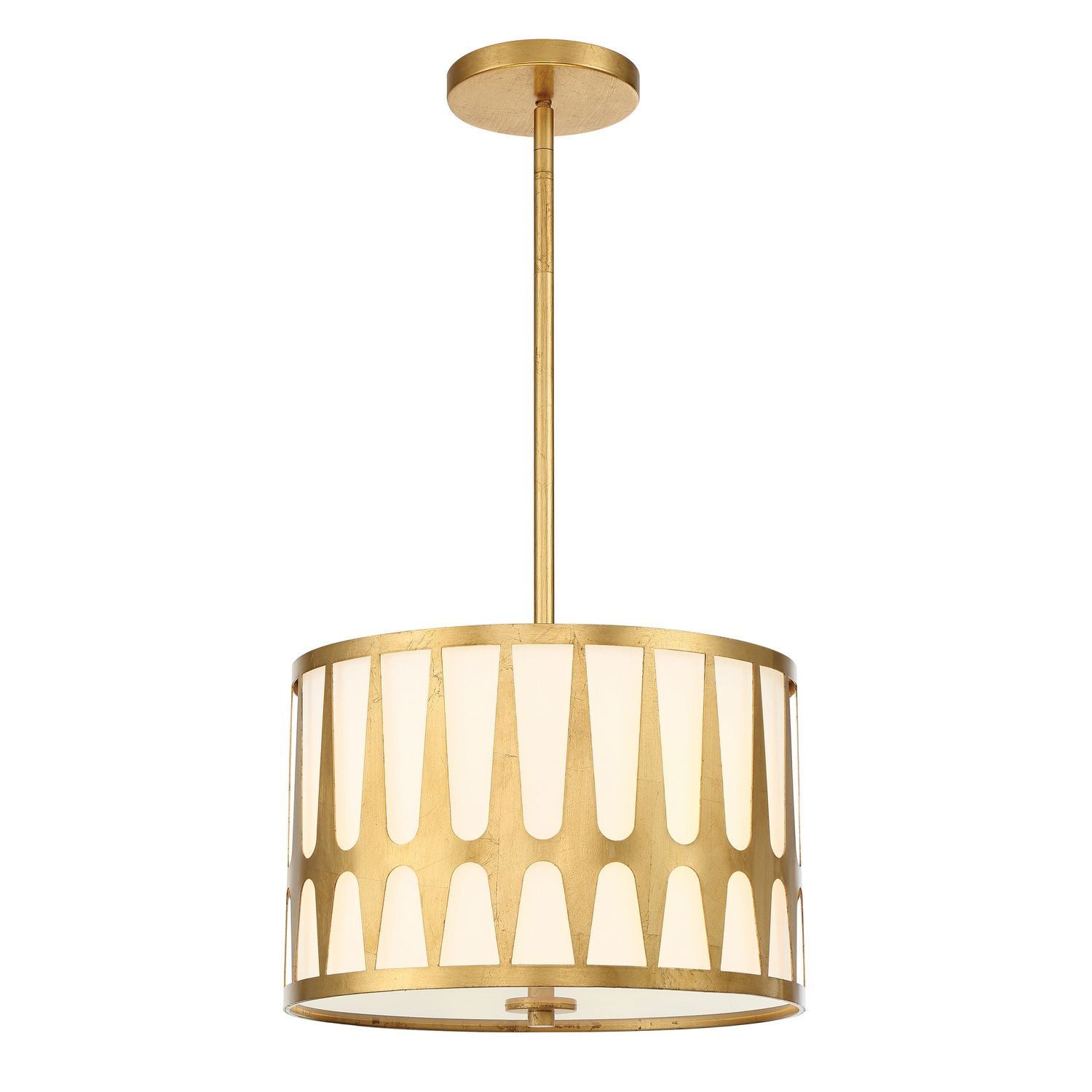 Crystorama - ROY-803-GA - Three Light Pendant - Royston - Antique Gold