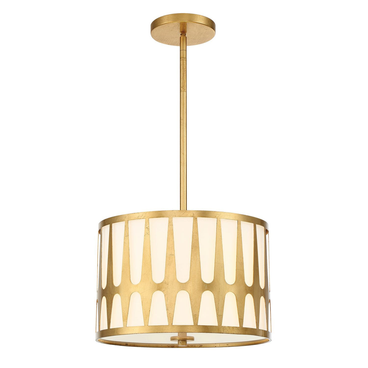 Crystorama - ROY-803-GA - Three Light Pendant - Royston - Antique Gold