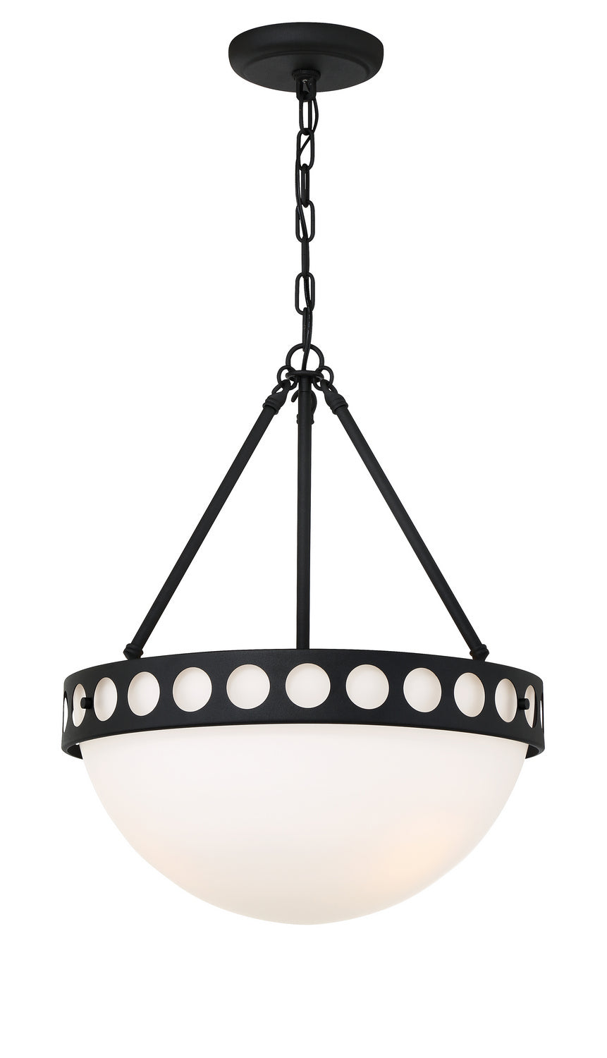 Crystorama - KIR-B8105-BF - Trois lumières Suspendu - Kirby - Black Forged