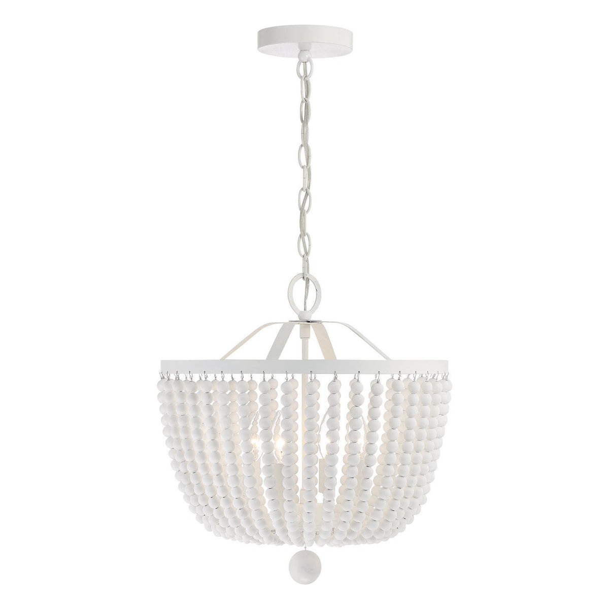 Crystorama - 604-MT - Four Light Chandelier - Rylee - Matte White