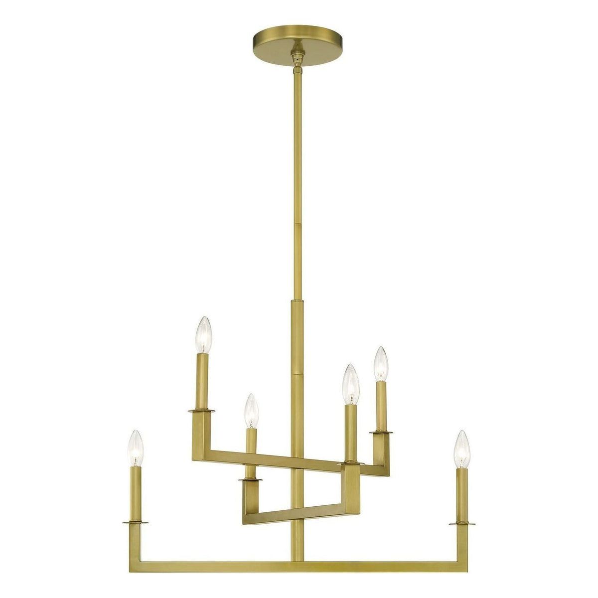 Crystorama - DNT-6026-AG - Six Light Chandelier - Dante - Aged Brass