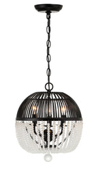 Crystorama - DUV-623-MK - Mini lampe à trois lumières Suspendu - Duval - Noir mat
